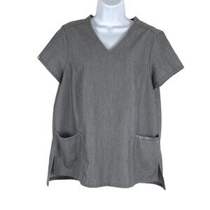 Figs Gaya Camo Limited Edition Scrub Top‎ Gray Short Sleeve Women's Small